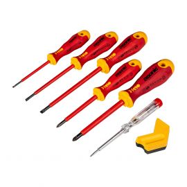 Zestaw 5 wkrętaków FELO Ergonic VDE + próbnik napięcia 220-250V + magnetyzer - zdjęcie 1