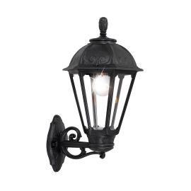 Oprawa elewacyjna kinkiet BISSO/SALEM CLEAR Fumagalli E27 wys.500 mm, szer.315 mm IP55 230V czarny / tworzywo sztuczne - zdjęcie 1