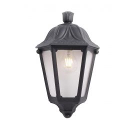 Oprawa elewacyjna kinkiet IESSE BLACK CLEAR Fumagalli E27 wys.350 mm, szer.220 mm IP55 230V czarny / tworzywo sztuczne - zdjęcie 1
