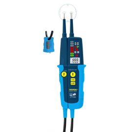 Tester napięcia / ciągłości PANMV-1000AD LED + LCD 12-1000 V AC/DC kolejnośc faz RCD 30mA dokręcane końcówki - zdjęcie 1